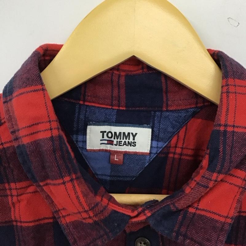 トミー ジーンズ TOMMY JEANS シャツ、ブラウス 長袖 長袖シャツ チェックシャツ カラーシャツ L チェック マルチカラー / マルチカラー / multicolor メンズ USED 古着 中古 10152393