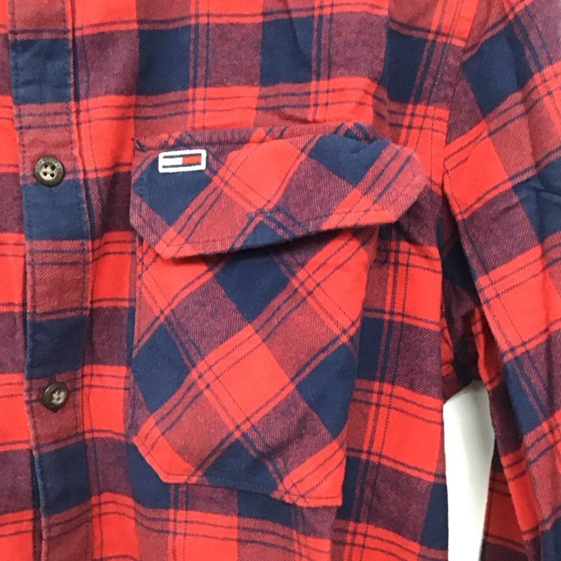 トミー ジーンズ TOMMY JEANS シャツ、ブラウス 長袖 長袖シャツ チェックシャツ カラーシャツ L チェック マルチカラー / マルチカラー / multicolor メンズ USED 古着 中古 10152393