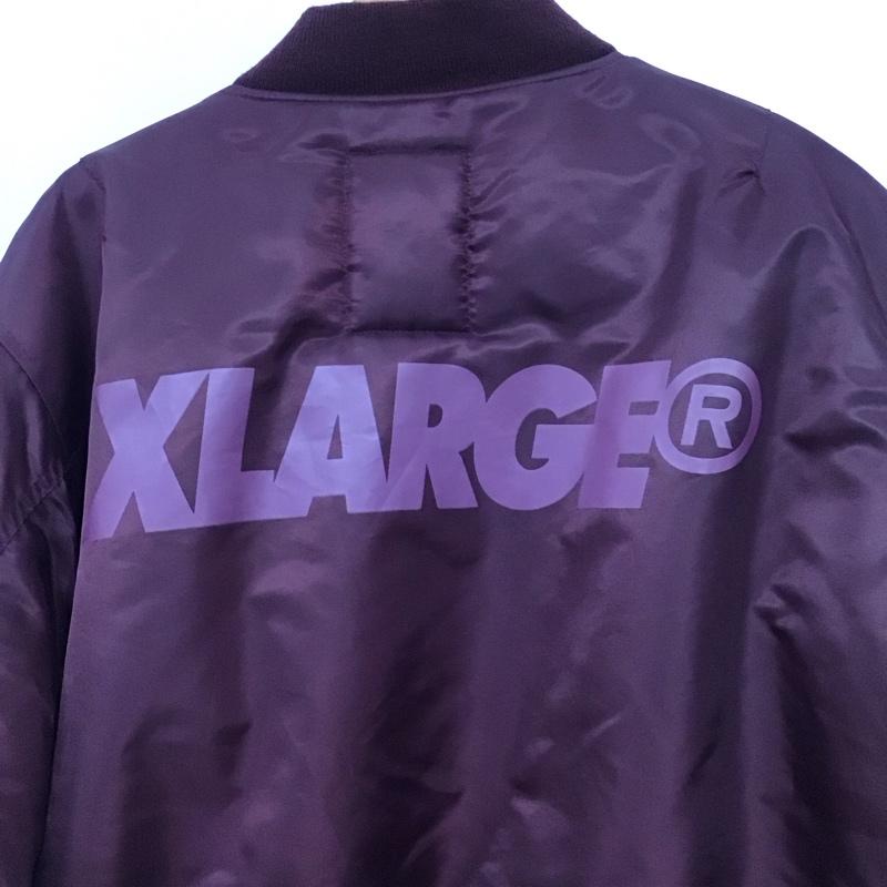 エクストララージ XLARGE ジャケット、上着 ジャンパー、ブルゾン ジップアップジャケット ナイロンジャケット アウター L ロゴ、文字 えんじ / ワインレッド / dark red メンズ USED 古着 中古 10152394
