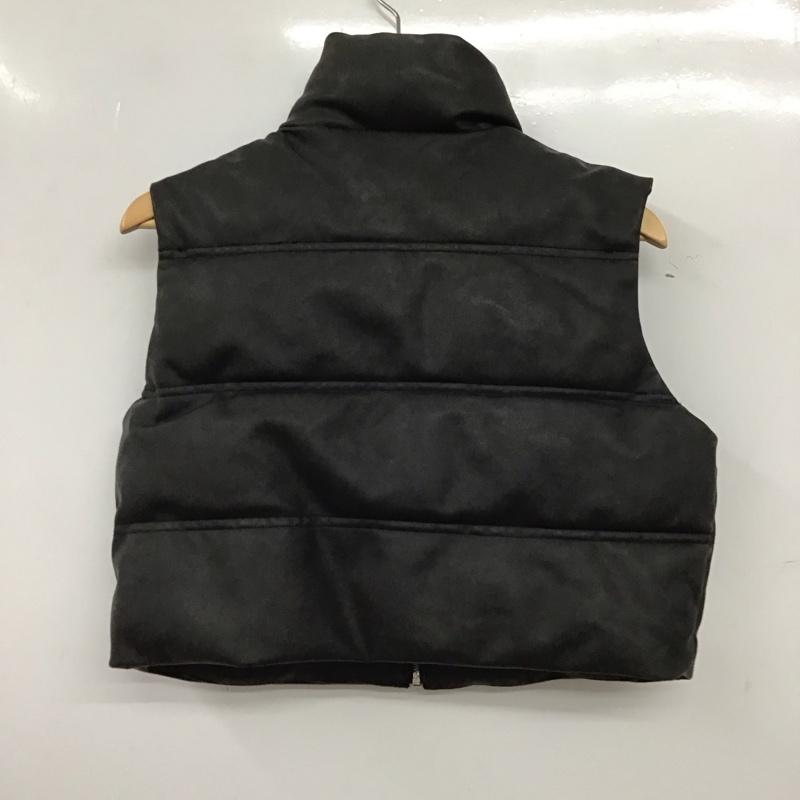 ザラ ZARA ベスト ベスト ジップアップベスト ダウンベスト ノースリーブ S 無地 ダークグレー / ダークグレー / レディース USED 古着 中古 10152396