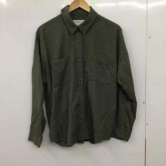 マウジー MOUSSY シャツ、ブラウス 長袖 0108sb30-1960 長袖シャツ 無地シャツ FREE 無地 カーキ / カーキ / khaki レディース USED 古着 中古 10152397