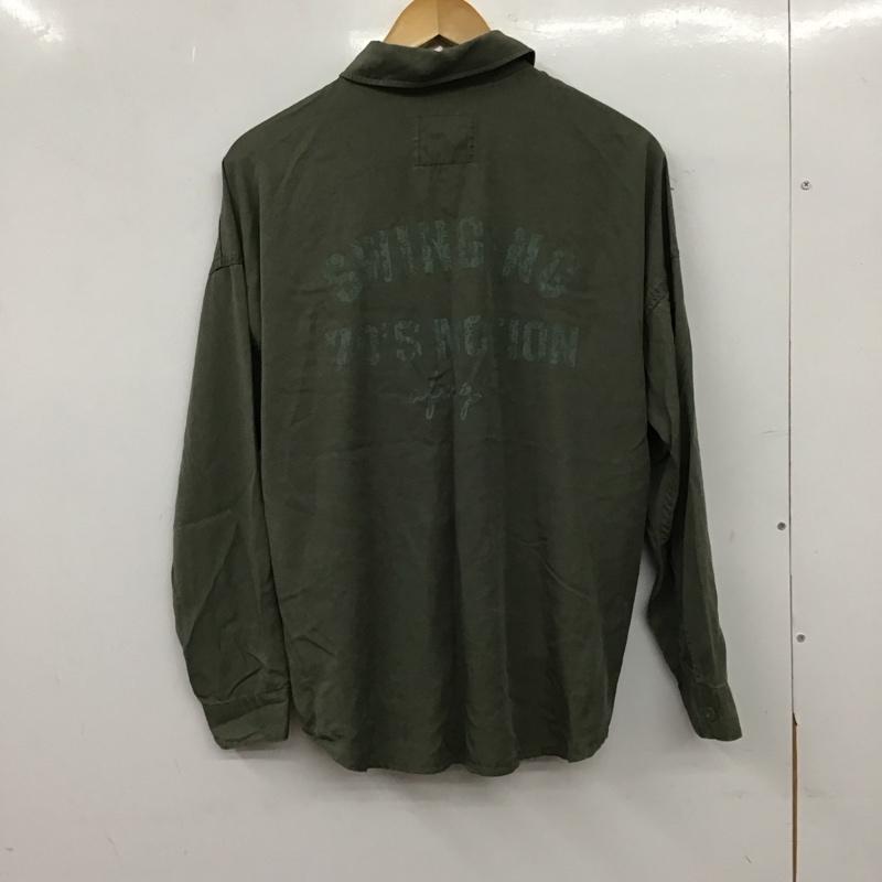 マウジー MOUSSY シャツ、ブラウス 長袖 0108sb30-1960 長袖シャツ 無地シャツ FREE 無地 カーキ / カーキ / khaki レディース USED 古着 中古 10152397