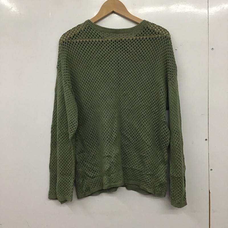 ローリーズファーム LOWRYS FARM ニット、セーター 長袖 長袖ニットカットソー クルーネック セーター FREE 無地 カーキ / カーキ / khaki レディース USED 古着 中古 10152400