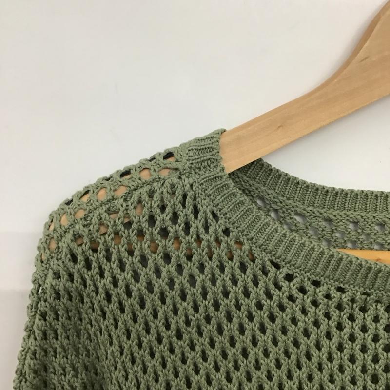 ローリーズファーム LOWRYS FARM ニット、セーター 長袖 長袖ニットカットソー クルーネック セーター FREE 無地 カーキ / カーキ / khaki レディース USED 古着 中古 10152400