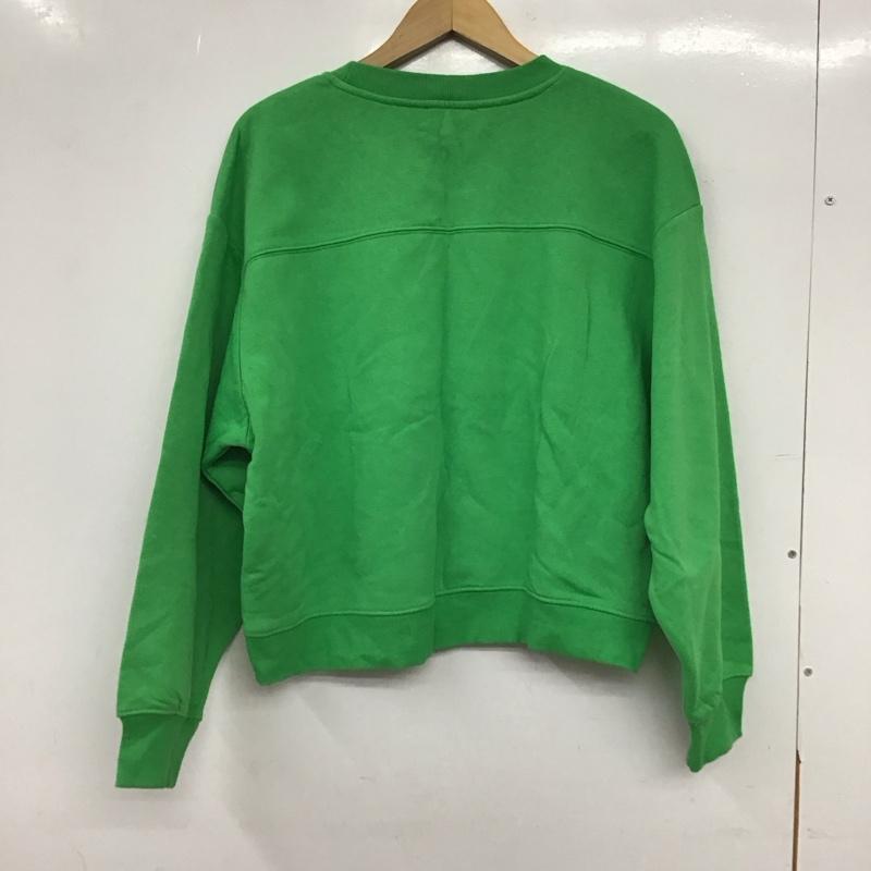 ザラ ZARA トレーナー 長袖 長袖トレーナー スウェット クルーネック プルオーバー L 無地 緑 / グリーン / green レディース USED 古着 中古 10152401