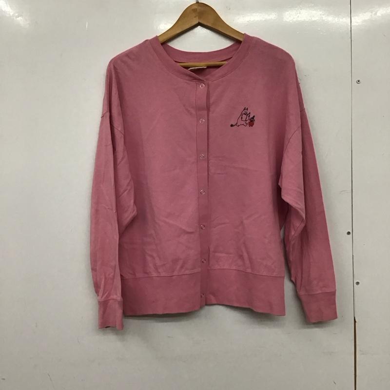 サマンサモスモス Samansa Mos2 カーディガン 長袖 長袖カーディガン 前ボタン FREE ロゴ、文字 桃 / ピンク / pink レディース USED 古着 中古 10152402