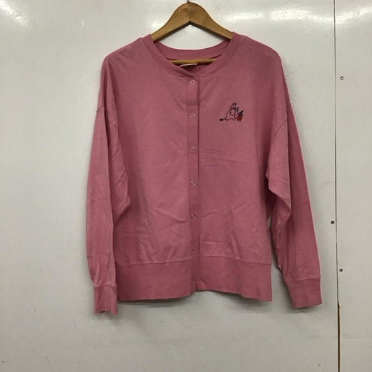 サマンサモスモス Samansa Mos2 カーディガン 長袖 長袖カーディガン 前ボタン FREE ロゴ、文字 桃 / ピンク / pink レディース USED 古着 中古 10152402