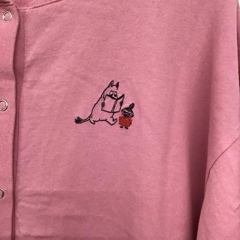 サマンサモスモス Samansa Mos2 カーディガン 長袖 長袖カーディガン 前ボタン FREE ロゴ、文字 桃 / ピンク / pink レディース USED 古着 中古 10152402