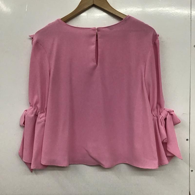 ザラベーシック ZARA BASIC カットソー 長袖 長袖カットソー 無地カットソー フレア袖 S 無地 桃 / ピンク / pink レディース USED 古着 中古 10152415