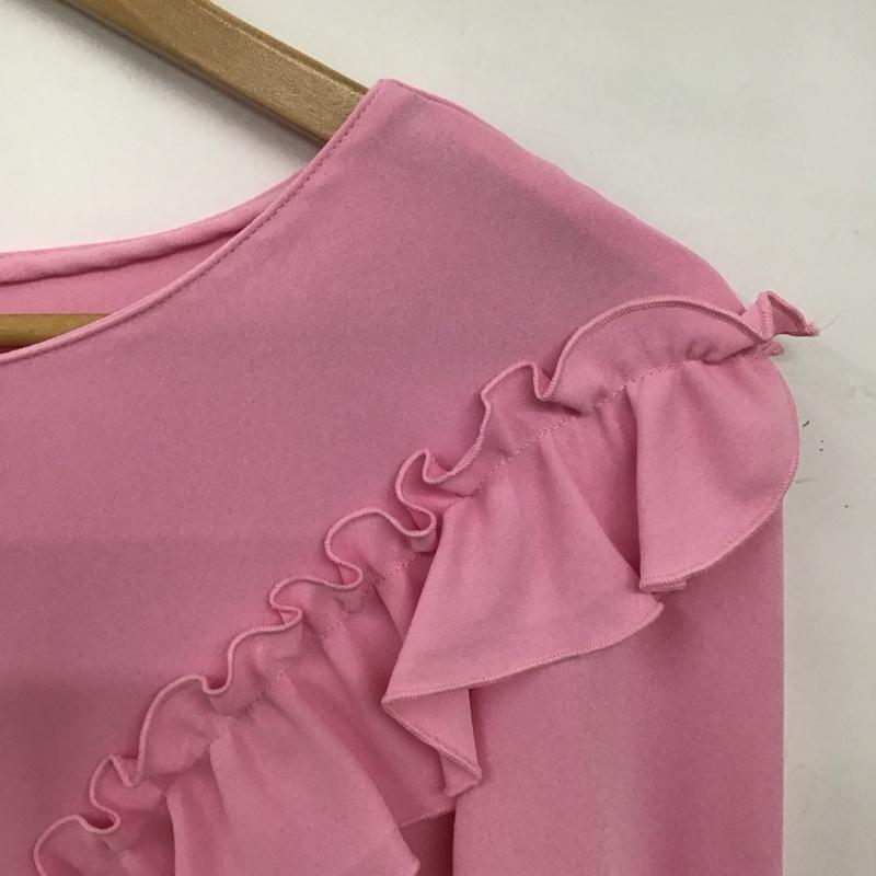 ザラベーシック ZARA BASIC カットソー 長袖 長袖カットソー 無地カットソー フレア袖 S 無地 桃 / ピンク / pink レディース USED 古着 中古 10152415