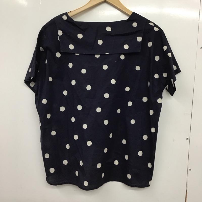 サマンサモスモス Samansa Mos2 カットソー 半袖 半袖カットソー プリントTシャツ Vネックカットソー FREE プリント 紺 / ネイビー / navy レディース USED 古着 中古 10152417