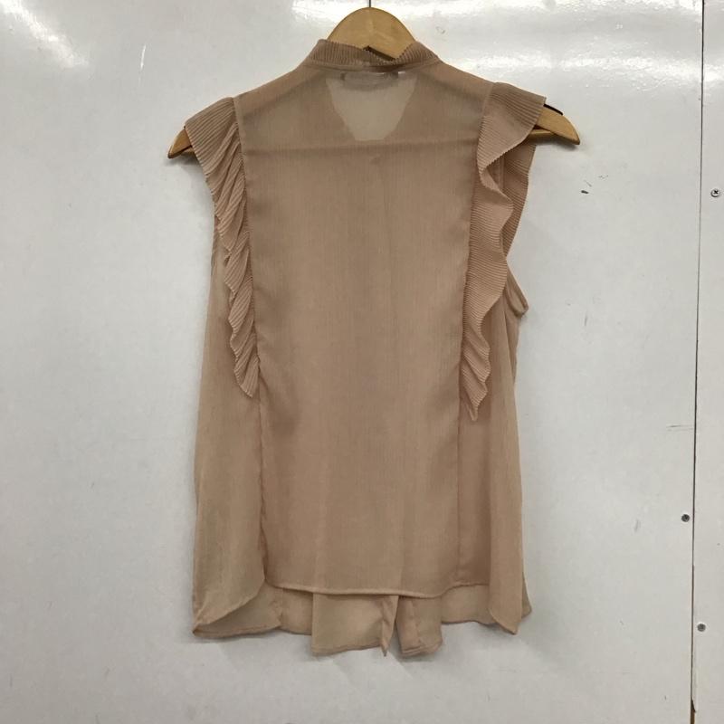 ザラ ZARA カットソー 半袖 ノースリーブシャツ ノーカラーシャツ S 無地 ベージュ / ベージュ / beige レディース USED 古着 中古 10152418