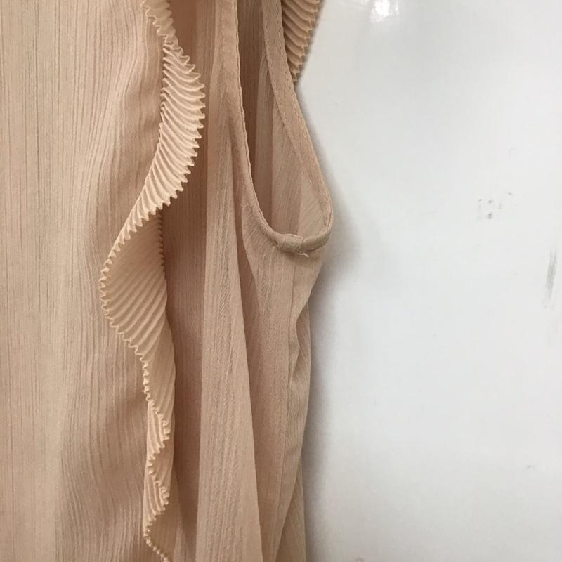 ザラ ZARA カットソー 半袖 ノースリーブシャツ ノーカラーシャツ S 無地 ベージュ / ベージュ / beige レディース USED 古着 中古 10152418