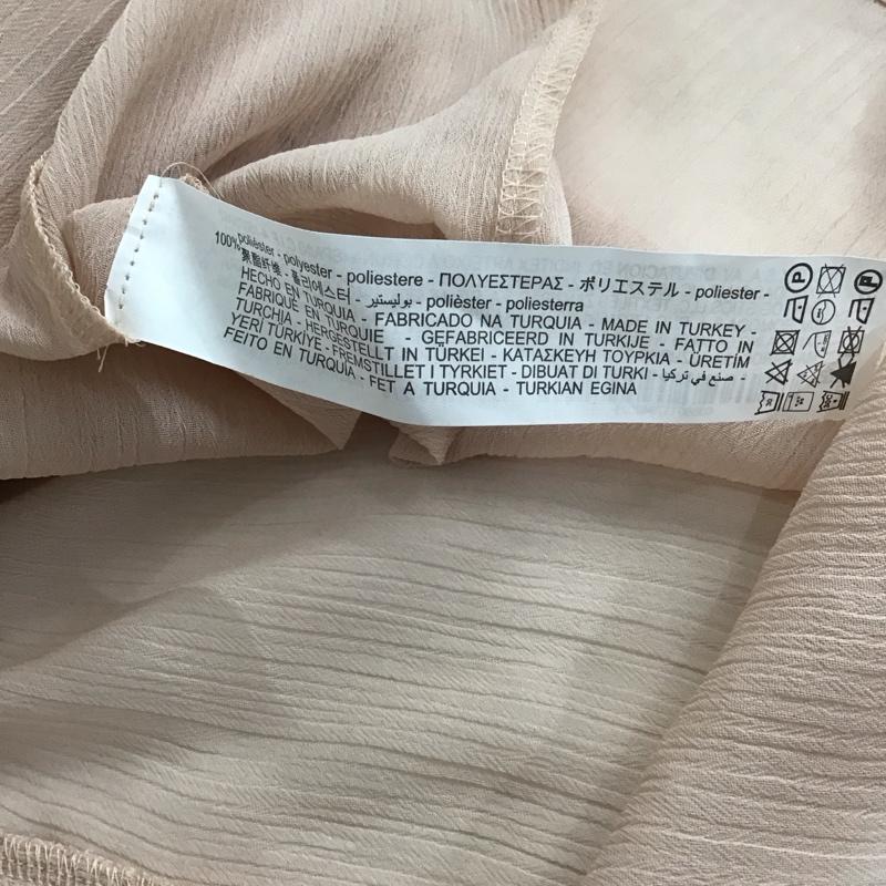 ザラ ZARA カットソー 半袖 ノースリーブシャツ ノーカラーシャツ S 無地 ベージュ / ベージュ / beige レディース USED 古着 中古 10152418