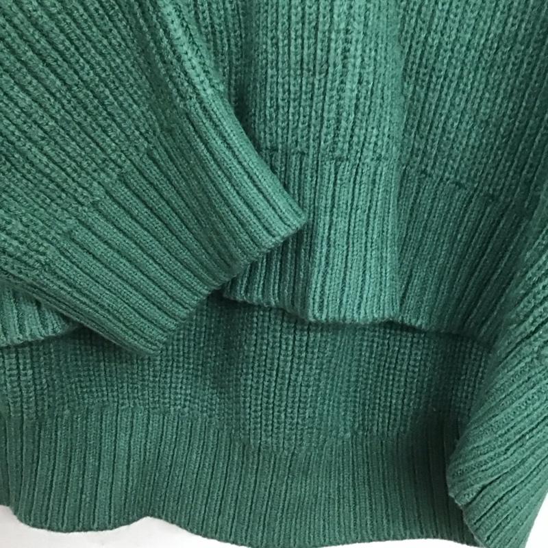 ローリーズファーム LOWRYS FARM ニット、セーター 長袖 長袖ニットカットソー Vネック セーター FREE 無地 緑 / グリーン / green レディース USED 古着 中古 10152419