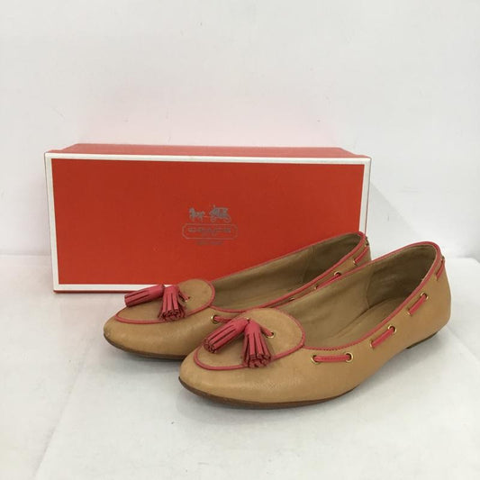 コーチ COACH パンプス パンプス タッセル 箱有 36 無地 ベージュ / ベージュ / beige X 桃 / ピンク / pink レディース USED 古着 中古 10152421