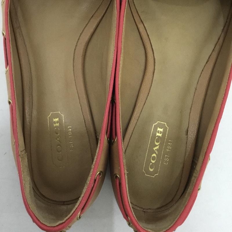 コーチ COACH パンプス パンプス タッセル 箱有 36 無地 ベージュ / ベージュ / beige X 桃 / ピンク / pink レディース USED 古着 中古 10152421