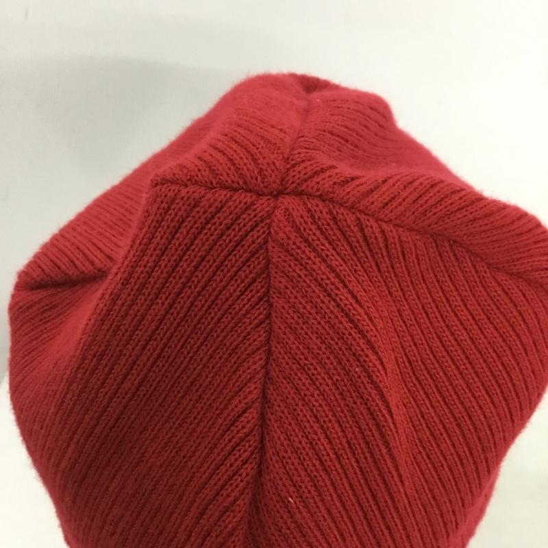 バートン BURTON 帽子 ニット帽 USA製 ビーニー ワンポイント 赤 / レッド / red メンズ USED 古着 中古 10152435