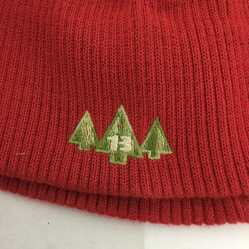 バートン BURTON 帽子 ニット帽 USA製 ビーニー ワンポイント 赤 / レッド / red メンズ USED 古着 中古 10152435