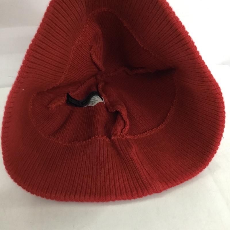 バートン BURTON 帽子 ニット帽 USA製 ビーニー ワンポイント 赤 / レッド / red メンズ USED 古着 中古 10152435