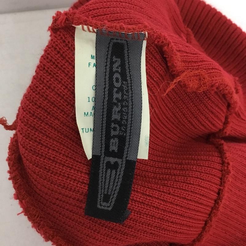 バートン BURTON 帽子 ニット帽 USA製 ビーニー ワンポイント 赤 / レッド / red メンズ USED 古着 中古 10152435