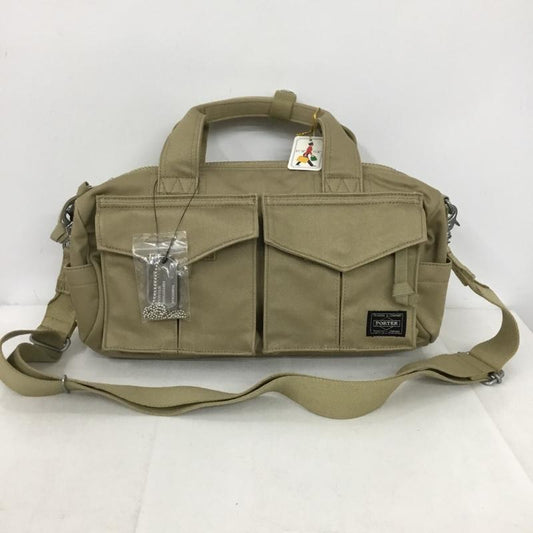 ポーター PORTER ショルダーバッグ ショルダーバッグ PEACE ボストンバッグ 2WAY ロゴ、文字 ベージュ / ベージュ / beige メンズ USED 古着 中古 10152448