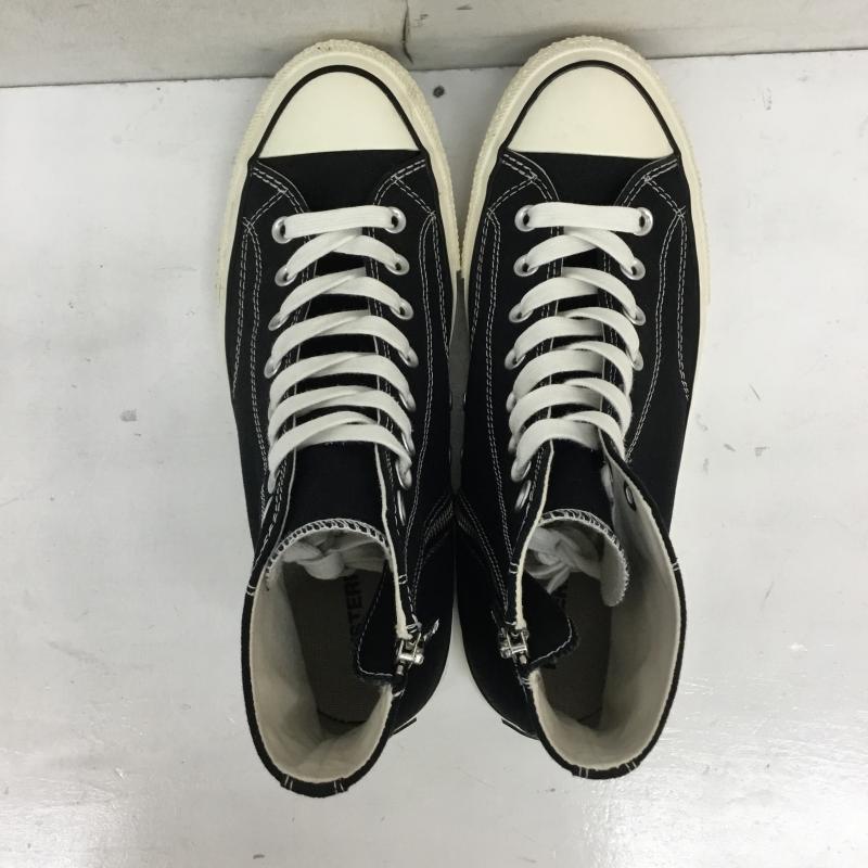 ヒステリックグラマー HYSTERIC GLAMOUR スニーカー スニーカー サイドジップ　ハイカットスニーカー 27.0cm ロゴ、文字 白 / ホワイト / white X 黒 / ブラック / black メンズ USED 古着 中古 10152451