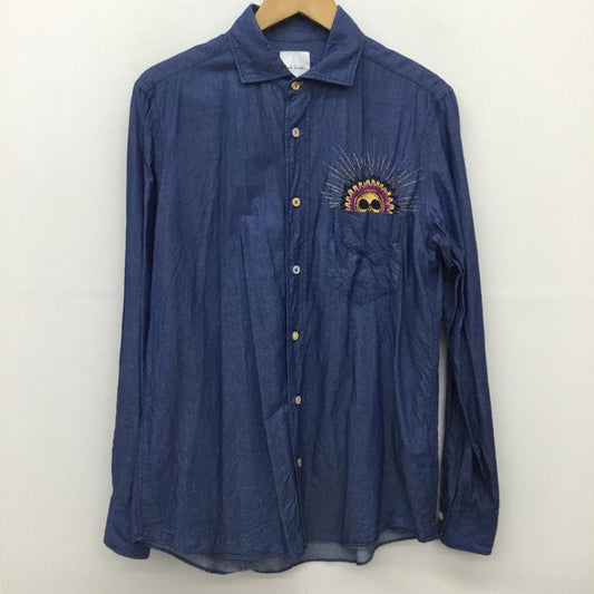 ポールスミス Paul Smith シャツ、ブラウス 長袖 PF-WR-64590 M ワンポイント インディゴ / インディゴ / Indigo メンズ USED 古着 中古 10152461