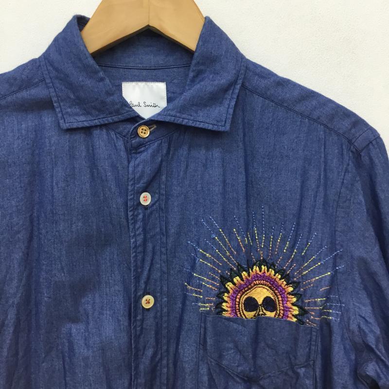 ポールスミス Paul Smith シャツ、ブラウス 長袖 PF-WR-64590 M ワンポイント インディゴ / インディゴ / Indigo メンズ USED 古着 中古 10152461