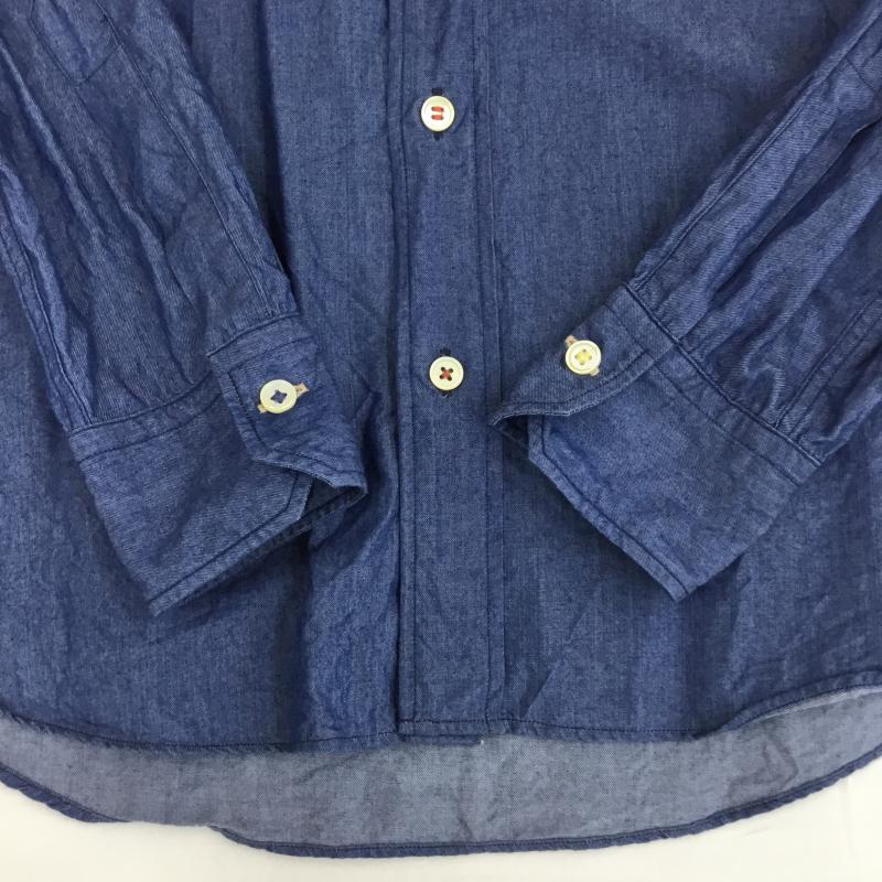ポールスミス Paul Smith シャツ、ブラウス 長袖 PF-WR-64590 M ワンポイント インディゴ / インディゴ / Indigo メンズ USED 古着 中古 10152461