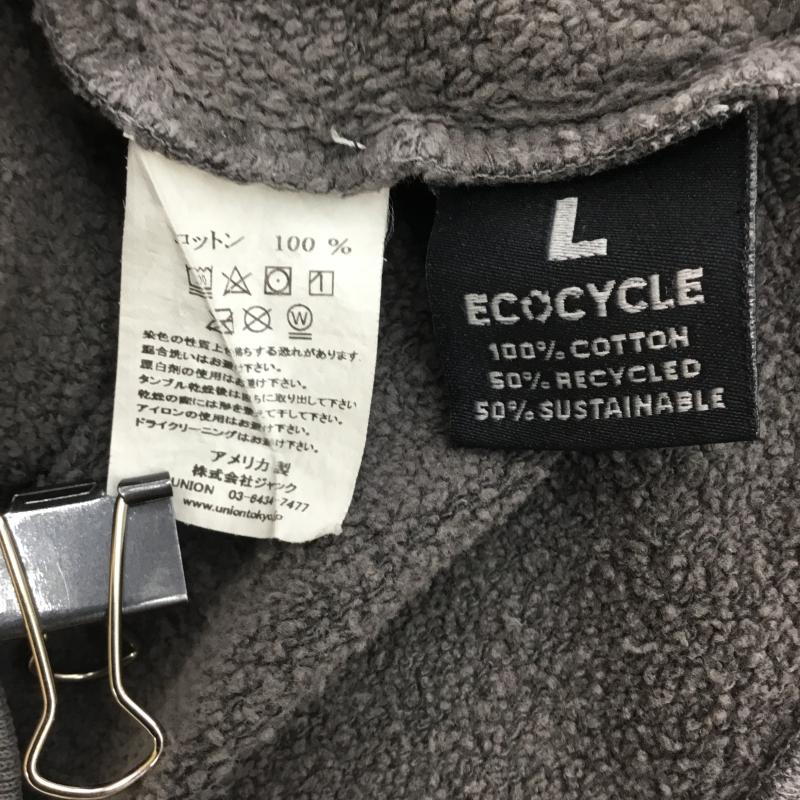 ユニオン UNION トレーナー 長袖 L ロゴ、文字 チャコールグレー / チャコールグレー / メンズ USED 古着 中古 10152464