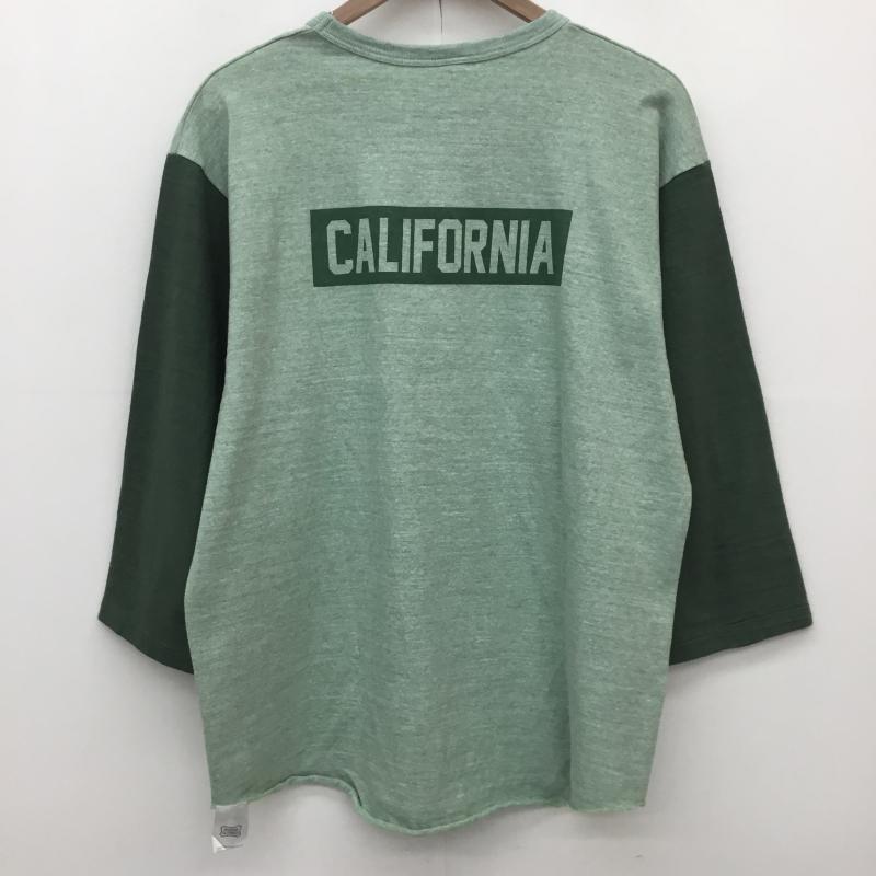 スタンダード カリフォルニア STANDARD CALIFORNIA カットソー 七分袖 XL ロゴ、文字 緑 / グリーン / green メンズ USED 古着 中古 10152467
