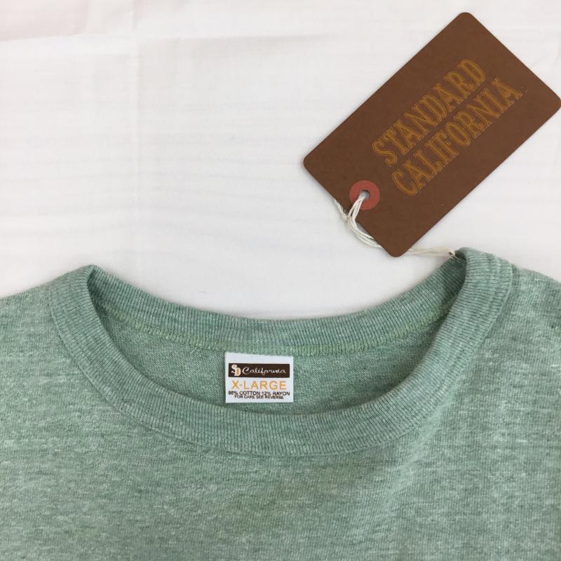 スタンダード カリフォルニア STANDARD CALIFORNIA カットソー 七分袖 XL ロゴ、文字 緑 / グリーン / green メンズ USED 古着 中古 10152467