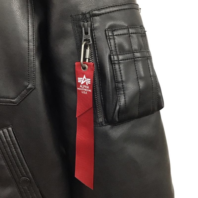 アルファインダストリー Alpha Industries ジャケット、上着 ジャンパー、ブルゾン ジップアップジャケットパーカー アウター XL ロゴ、文字 黒 / ブラック / black メンズ USED 古着 中古 10152471