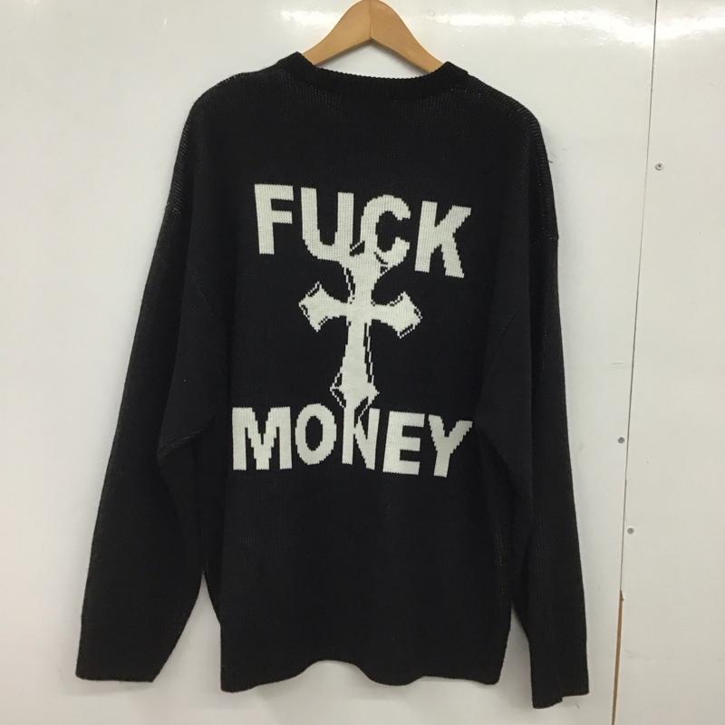シュプリーム Supreme ニット、セーター 長袖 24AW FuckMoneySweater ニット XL ロゴ、文字 黒 / ブラック / black メンズ USED 古着 中古 10152473