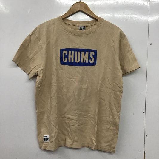 チャムス CHUMS Tシャツ 半袖 半袖カットソー プリントTシャツ クルーネックカットソー M ロゴ、文字 ベージュ / ベージュ / beige メンズ USED 古着 中古 10152481