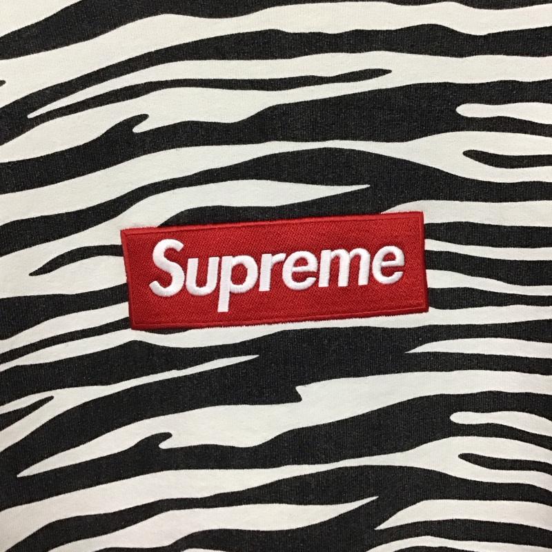 シュプリーム Supreme トレーナー 長袖 22AW BoxLogoCrewneckSweatshirtZebra トレーナー L ヒョウ柄・レオパード柄 白 / ホワイト / white X 黒 / ブラック / black メンズ USED 古着 中古 10152482