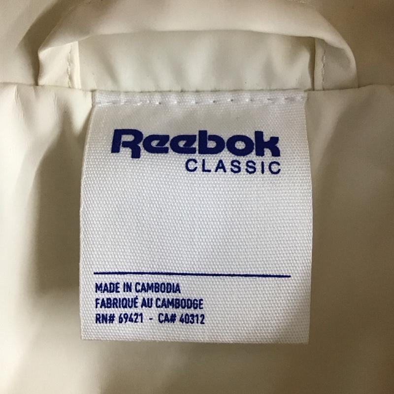 リーボック Reebok ジャケット、上着 ジャンパー、ブルゾン カジュアルジャケット フロントボタン アウター L ロゴ、文字 アイボリー / アイボリー / メンズ USED 古着 中古 10152490