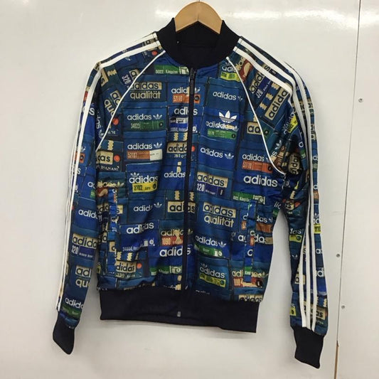 アディダス adidas ジャケット、上着 ジャンパー、ブルゾン aj6993 スーパースターシューボックスリバーシブルトラックトップジャージ S プリント マルチカラー / マルチカラー / multicolor X 紺 / ネイビー / navy メンズ USED 古着 中古 10152493