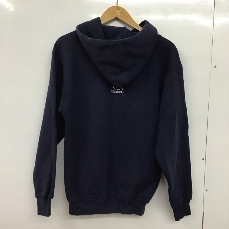 ディスカス DISCUS パーカー 長袖 長袖パーカー プルオーバーパーカー スウェット S ロゴ、文字 紺 / ネイビー / navy メンズ USED 古着 中古 10152499