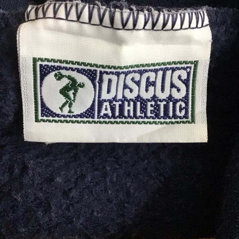 ディスカス DISCUS パーカー 長袖 長袖パーカー プルオーバーパーカー スウェット S ロゴ、文字 紺 / ネイビー / navy メンズ USED 古着 中古 10152499