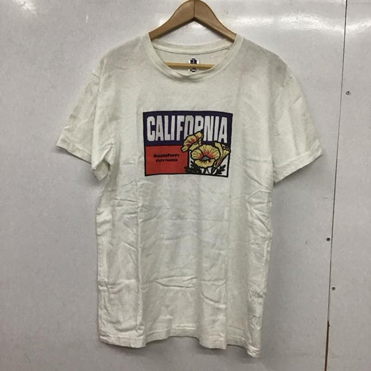 ハリウッドランチマーケット H.R MARKET Tシャツ 半袖 半袖カットソー プリントTシャツ クルーネックカットソー 3 プリント 白 / ホワイト / white メンズ USED 古着 中古 10152500