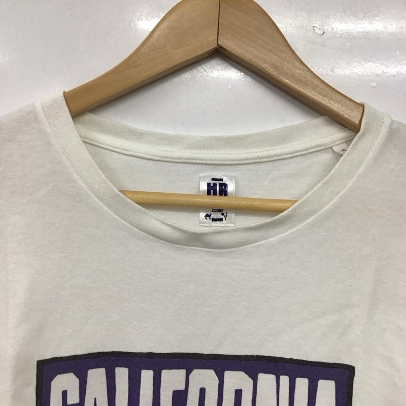 ハリウッドランチマーケット H.R MARKET Tシャツ 半袖 半袖カットソー プリントTシャツ クルーネックカットソー 3 プリント 白 / ホワイト / white メンズ USED 古着 中古 10152500