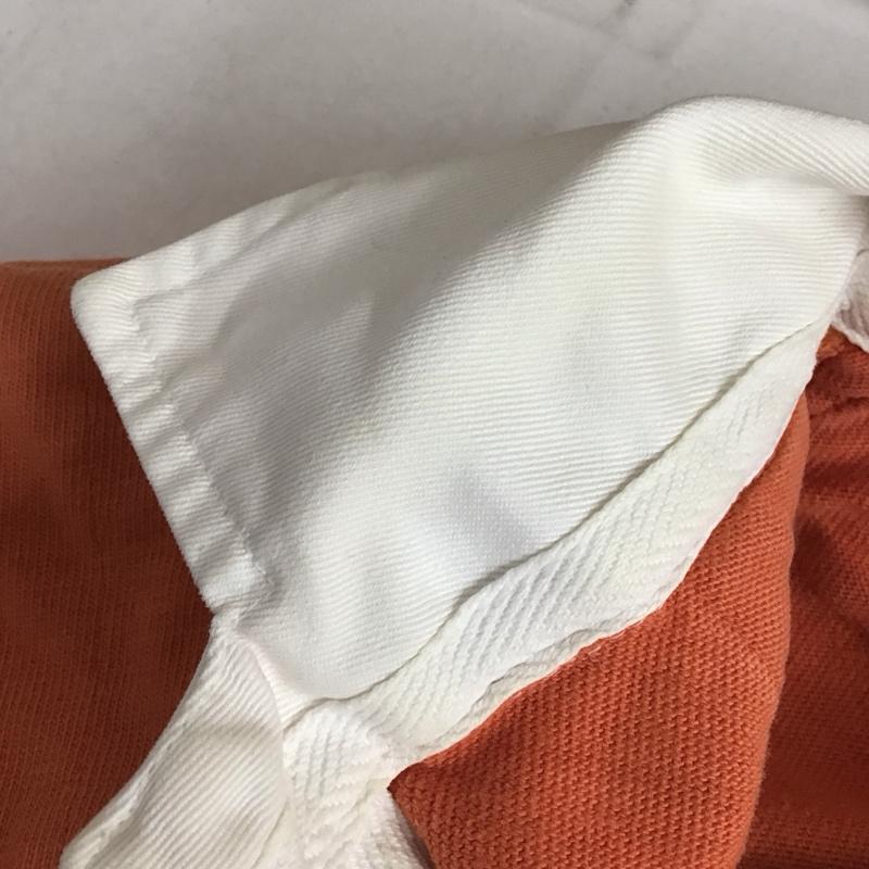 ポロバイラルフローレン Polo by RALPH LAUREN ポロシャツ 長袖 長袖ポロシャツ 長袖カットソー カラーシャツ M ロゴ、文字 橙 / オレンジ / orange メンズ USED 古着 中古 10152508