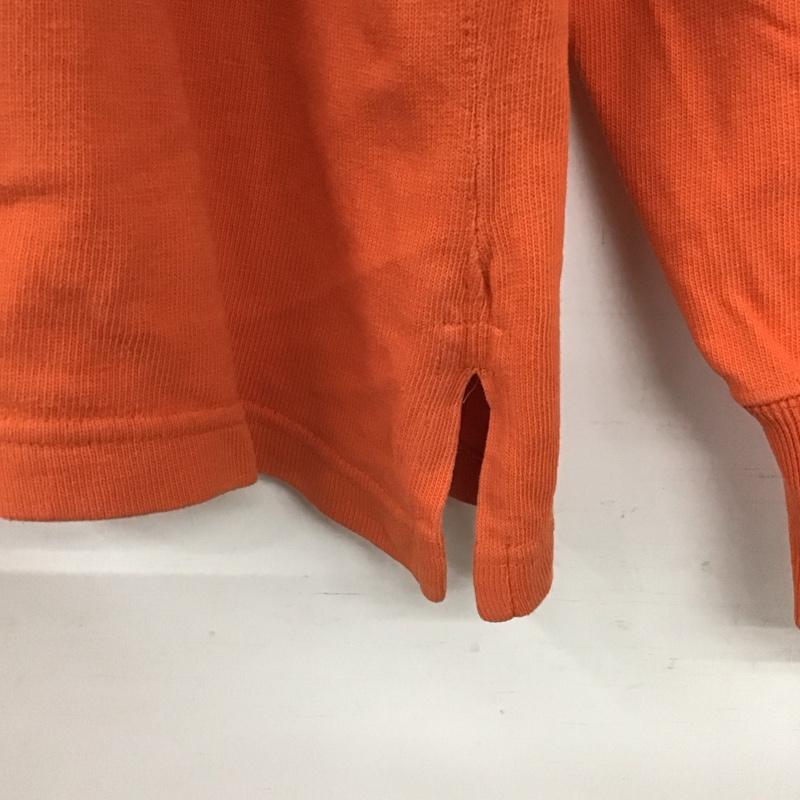 ポロバイラルフローレン Polo by RALPH LAUREN ポロシャツ 長袖 長袖ポロシャツ 長袖カットソー カラーシャツ M ロゴ、文字 橙 / オレンジ / orange メンズ USED 古着 中古 10152508