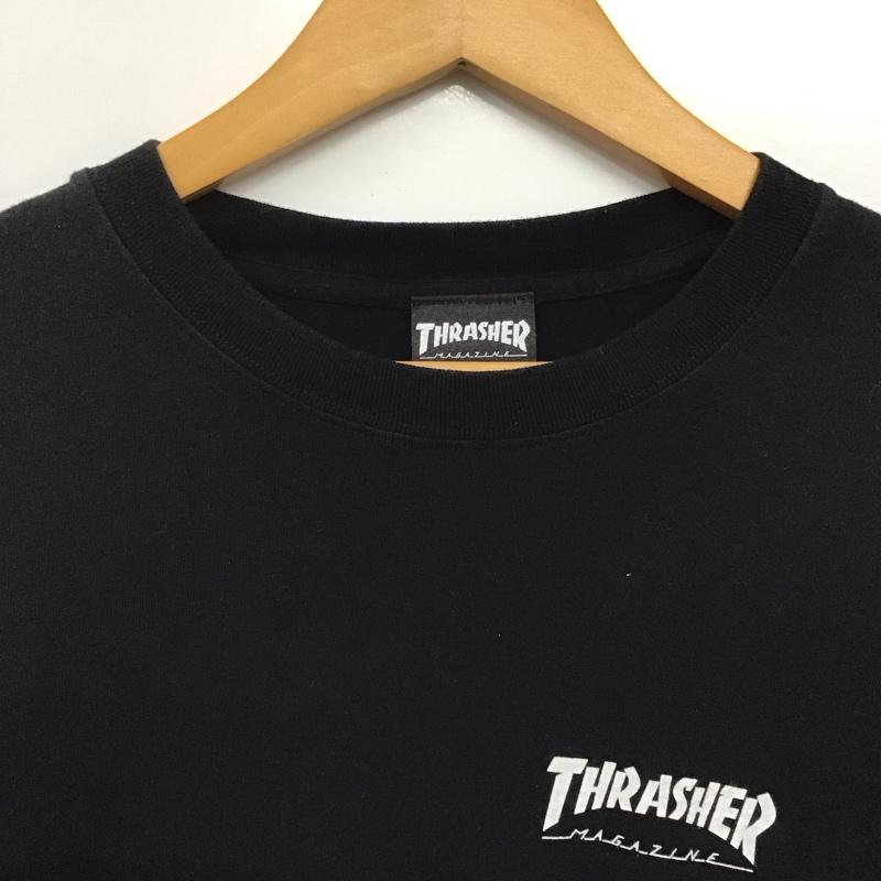 スラッシャー THRASHER カットソー 長袖 半袖カットソー プリントTシャツ クルーネックカットソー M ロゴ、文字 黒 / ブラック / black メンズ USED 古着 中古 10152513