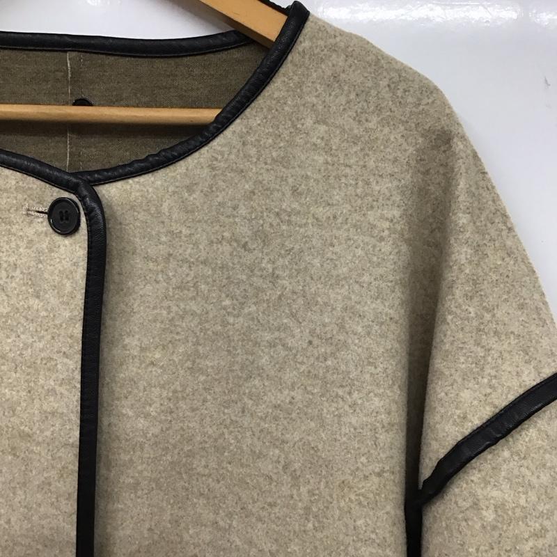 カスタネ Kastane コート コート一般 ロングコート ノーカラージャケット アウター FREE 無地 ベージュ / ベージュ / beige レディース USED 古着 中古 10152515