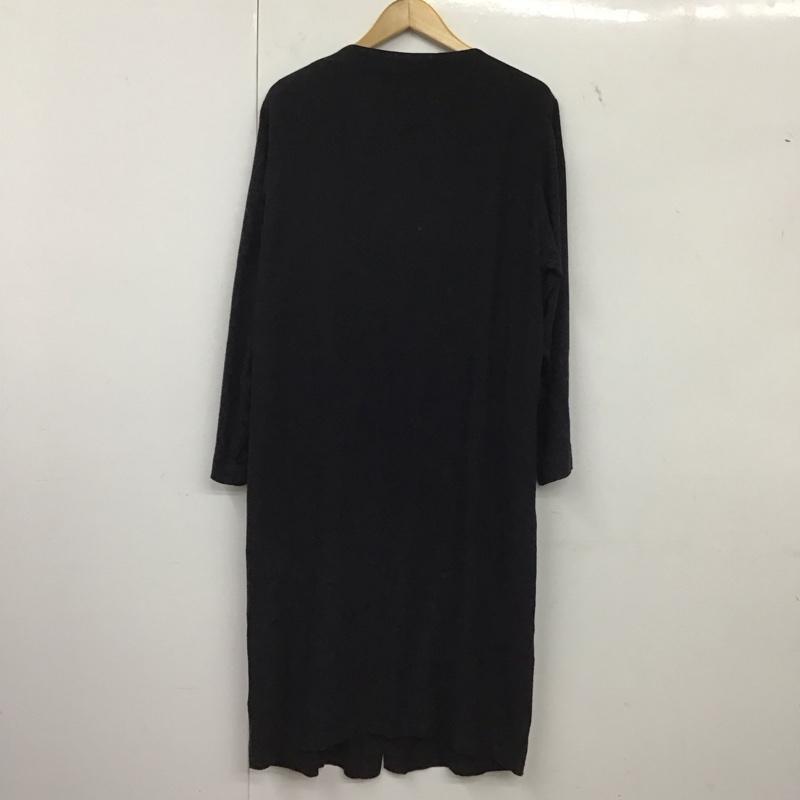 ニコアンド niko and... カーディガン 長袖 長袖カーディガン 前ボタン ロングカーディガン 4 無地 黒 / ブラック / black レディース USED 古着 中古 10152516