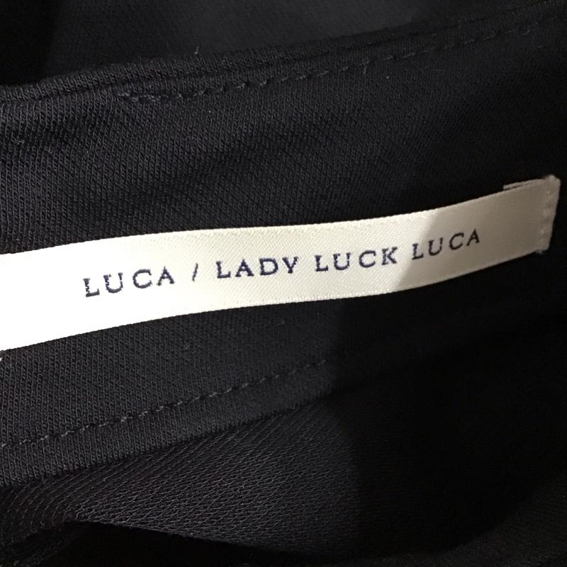 ルカ/レディラックルカ LUCA/LADY LUCK LUCA ワンピース ロングスカート 長袖ロングワンピース フレアスカート 無地 黒 / ブラック / black レディース USED 古着 中古 10152519