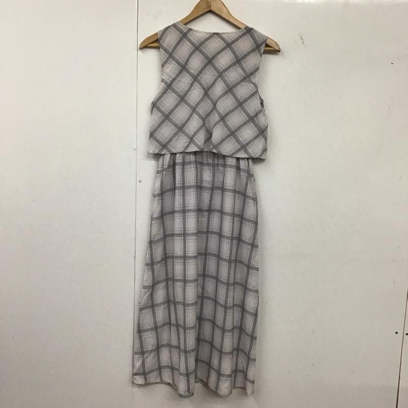 マジェスティックレゴン MAJESTIC LEGON ワンピース ロングスカート ロングワンピース ノースリーブロングワンピース M チェック 灰 / グレー / gray レディース USED 古着 中古 10152521